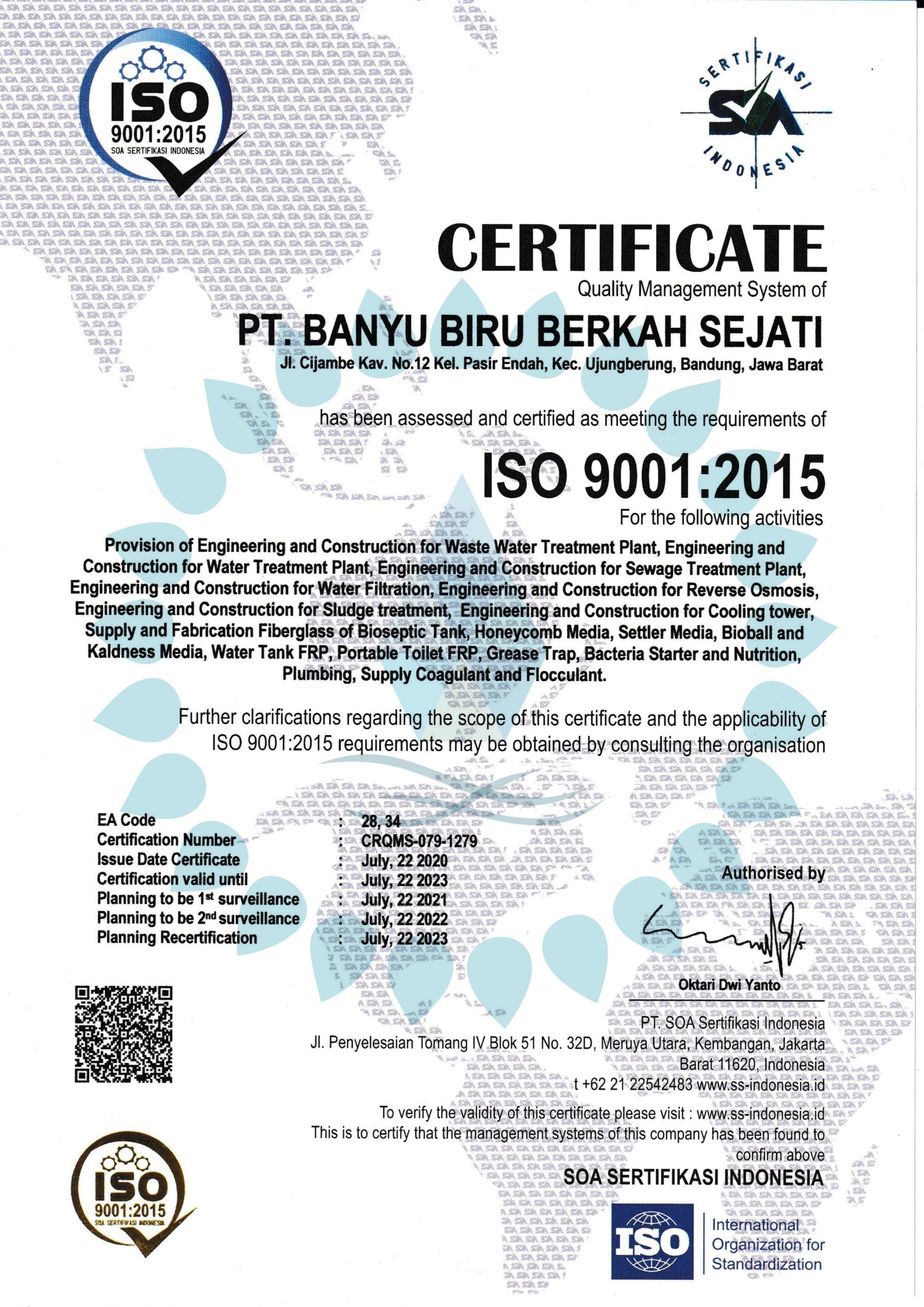 ISO 9001 : 2015